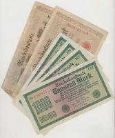 Német Birodalom / Weimari Köztársaság 1910-1923. 20db-os vegyes bankjegy tétel T:III,III- German Empire / Weimar Republic 1910-1923. 20pcs of banknotes C:F,VG