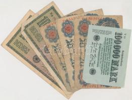 Német Birodalom / Weimari Köztársaság 1910-1923. 20db-os vegyes bankjegy tétel T:III,III-
German Em...