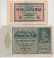 Német Birodalom / Weimari Köztársaság 1910-1923. 20db-os vegyes bankjegy tétel T:III,III-
German Em...