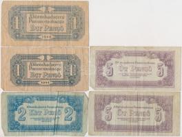 1944. 1P-100P (10x) "A Vörös Hadsereg Parancsnoksága" T:II-,III,III-