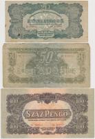 1944. 1P-100P (10x) "A Vörös Hadsereg Parancsnoksága" T:II-,III,III-