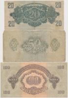 1944. 1P-100P (10x) "A Vörös Hadsereg Parancsnoksága" T:II-,III,III-