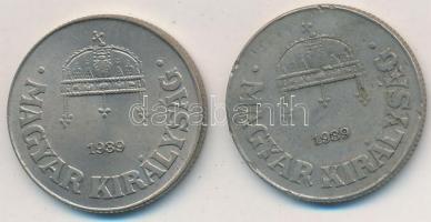 1939. 50f Cu-Ni (2x) T:1-,2- ü