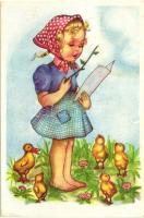 Girl sings for ducklings (EK)