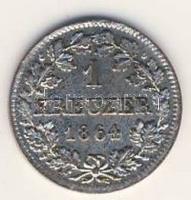 Német Államok/Bajorország 1864. 1Kr Ag T:1/2+