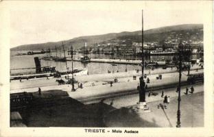 Trieste, Molo Audace / pier, steamships, tram (b)