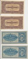1920. 1K (2x) egy ugrással sorszámkövetők + 1923. 100K "Magyar Pénzjegynyomda Rt. Budapest&quot...