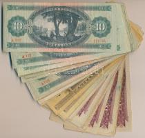 46db-os vegyes forint bankjegy tétel, benne ragasztott is T:III,III-