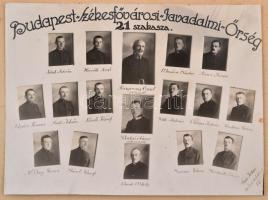 cca 1920 Budapest Székesfővárosi Javadalmi Őrség 21. szakasza, kartonra kasírozott tablófotó, 17x22 ...