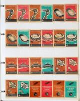 Magyar gyufacímke gyűjtemény, különféle motívumokkal (reklám, állatvilág, stb.), albumba rendezve, k...