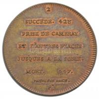 Franciaország ~1900. "Chlodion" peremén jelzett Br emlékérem "Francia Királyok soroza...