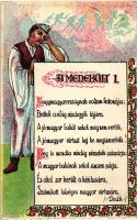 'A Menekült I.', egykori magyar katona, vers / former Hungarian soldier, poem, irredenta, litho (EK)