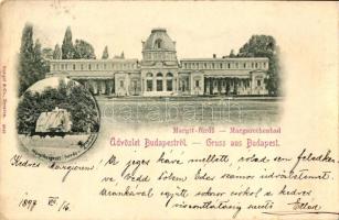 1897 Budapest XIII. Margitsziget, Margit-fürdő és a Margitszigeti forrás vízesése (EK)