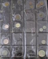 130db-os vegyes külföldi fémpénz gyűjtemény klf országokból sérült albumban, közte Tanzánia, Mongóli...