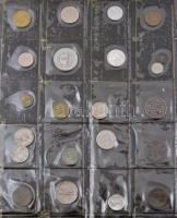 130db-os vegyes külföldi fémpénz gyűjtemény klf országokból sérült albumban, közte Tanzánia, Mongóli...