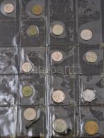 130db-os vegyes külföldi fémpénz gyűjtemény klf országokból sérült albumban, közte Tanzánia, Mongóli...