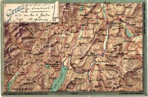 Aus Leuzingers Reise - Reliefkarte von Tyrol No. 12 / Map of Tirol in 1:500000 (EK)