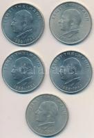 NDK 1971A 20M "Ernst Thälmann" (5x) T:1-,2 GDR 1971A 20 Mark "Ernst Thälmann" (5...