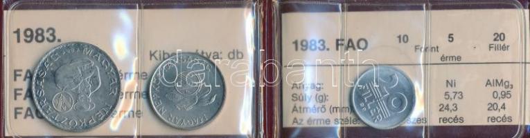 1983. 20f + 5Ft + 10Ft "FAO" eredeti tokban tanúsítvánnyal T:1