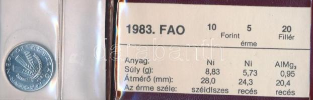 1983. 20f + 5Ft + 10Ft "FAO" eredeti tokban tanúsítvánnyal T:1