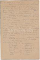 ~1945. "Budapesti húsjegy" (2x), hátoldalon kézzel írott levél a magyar helyesírás helyzet...