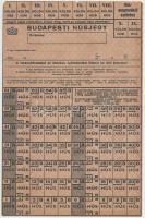 ~1945. "Budapesti húsjegy" (2x), hátoldalon kézzel írott levél a magyar helyesírás helyzet...