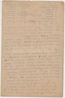 ~1945. "Budapesti húsjegy" (2x), hátoldalon kézzel írott levél a magyar helyesírás helyzet...