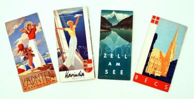 cca 1930-40 Vegyes, osztrák turisztikai kiadványok magyar nyelven, fotókkal illusztráltak, 4db, külö...