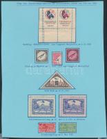10 klf repülős levélzáró 1930 - 1936 (kartonra ragasztva)