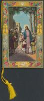 1931 Díszes, aranyozott Jézus naptár pp.:6, 10x6cm