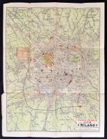 Pianta Pharus della Citta di Milano. 1:1600. Pharus, Berlin. Milano Map. Milano térkép. 40x53 cm. Állapot: jó. A hajtásai néhol szakadozottak.