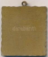 1936. "Erdélyi Szépmíves Céh" zománcozott szögletes Br medál (34x33mm) T:2 zománchiba