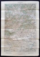 38°48° Miskolcz. Miskolc és környéke, 1915. 1:200.000. 63x46 cm. K.u.k. miliatar-geographisches Institut.