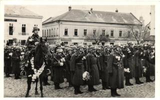 1938 Léva, Levice; Bevonulás / entry of the Hungarian troops, 'vissza' So. Stpl