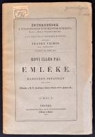 1823, 1872 Edvis Illés Pál emléke, 26p; Edvi Illés Pál kézzel készített nemesi családfája