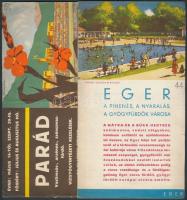 cca 1930-1938 Eger és Parád látványosságait bemutató utazási prospektus, 2 db