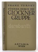 Tursky, Franz: Führer durch die Glocknergruppe. Térképmelléklettel, fekete-fehér fényképekkel. Bécs, 1925, Artaria. Vászonkötésben, jó állapotban.