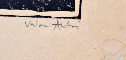 Váczi András(1967-): Elefánt. Linó, papír, jelzett, 19x15 cm