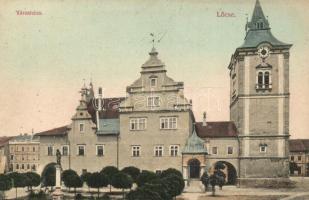 Lőcse, Levoca; Városháza, Braun Fülöp könyvkereskedés kiadása / town hall