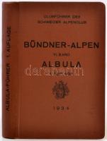 Clubführer durch die Bündner Alpen. 6. köt.: Albula (Spetimer bis Flüela). Összeáll.: Wenzel, Eugen. Zürich, 1934, schweizer Alpenclub. Átnézeti térképekkel. Vászonkötésben, jó állapotban.