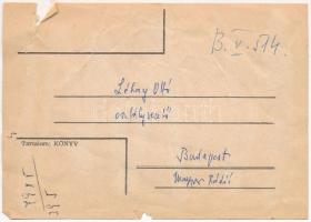 1975 Illés Endre (1902-1986) drámaíró, könyvkiadó igazgató személyes hangvételű kézzel írt levele Lé...