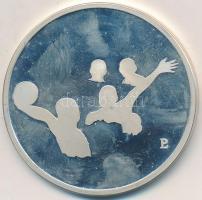 Papp László (1947-) 1992. "Barcelonai Olimpia- Magyar Csapat" Ag emlékérem dísztokban (31,...