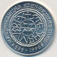 1996. "Millecentenárium - Magyarország ezeregyszáz éves" jelzett Ag emlékérem (5,86g/0.835...