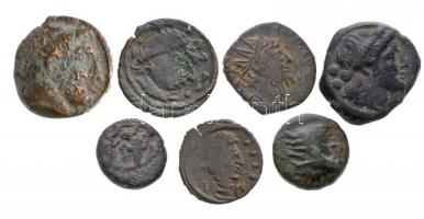 7db-os vegyes ókori bronzpénz tétel T:vegyes 7pcs of various ancient bronze coin replicas C:mixed