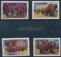 1983 WWF: Elefánt sor Mi 361A-364A + 4 FDC