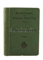 Clubführer durch die Graubündner-Alpen. 1. köt. Összeáll.: Sprecher, F. W. - Naef-Blumer, E. Zürich, 1916, F. Schuler Buchhandlung. Átnézeti térképekkel. Vászonkötésben, jó állapotban.