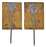 1944. "1848-1944 Petőfi" 2db fém jelvény (17x18mm) T:2-