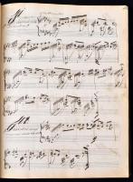 cca 1900-1920 "200 Antiqua Magyar Dal Czimbalom átirat" kézírásos kotta egészvászon kötésb...