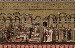 Venice, Venezia; Basilica di S. Marco, Mosaico / church interior, golden religious art postcard, litho (EB)