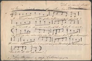 cca 1900 Bodrogi Zsigmond(1874-?) dalköltő és író 2 db kézirata(a "Nem járok én templomba...&qu...